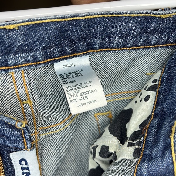 Cinch Jeans Men’s Relaxed Size 42x36 B9 - Picture 3 of 5